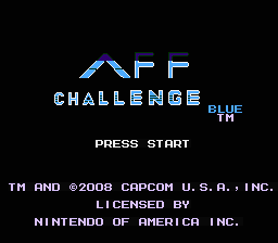 Mega Man AFF Challenge Title Screen